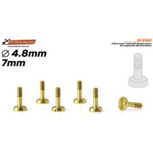 Tornillería Especial Suspensión de Cabeza Cónica 4,8mm M2x7mm en Latón.