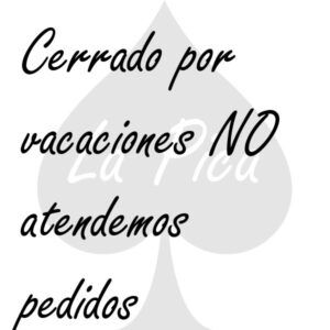 Cerrado por vacaciones hasta el 1 de Septiembre